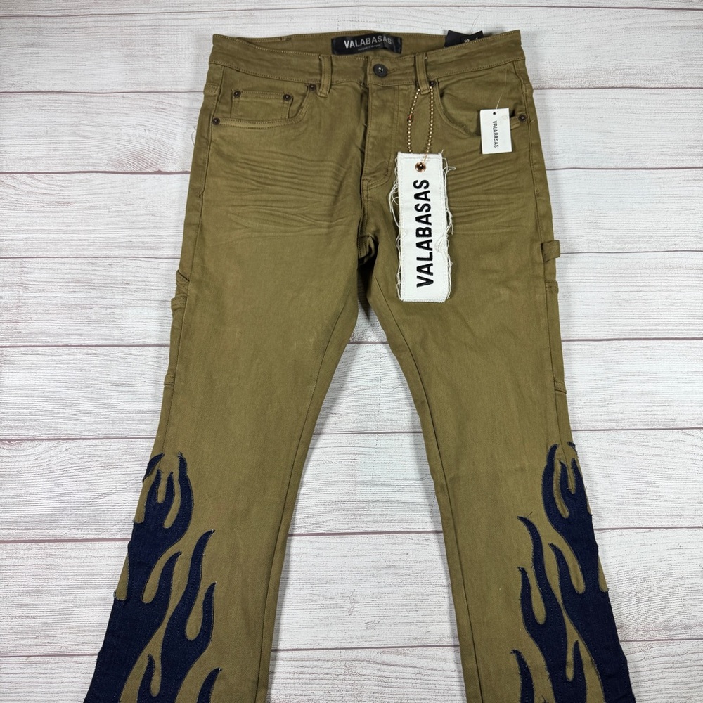 NWT Mens Valabasas Flared stacked jeans size 32